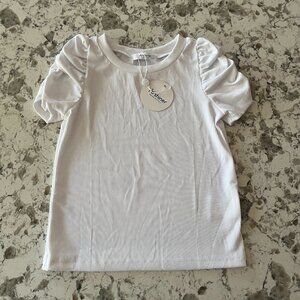 NWT white ribbed shirt sz 6